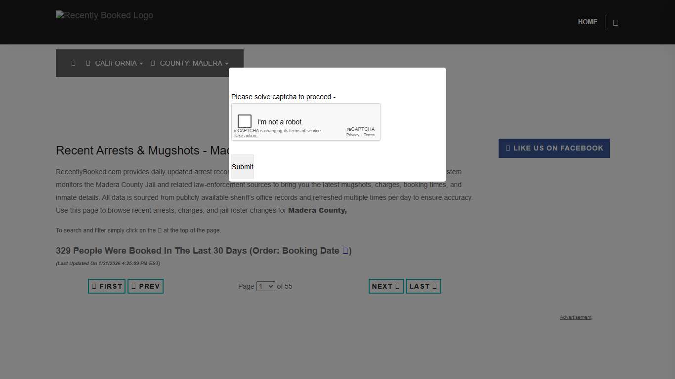 Madera County, California Mugshots RecentlyBooked.com